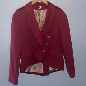 Willow & Clay blazer in burgundy Size XS